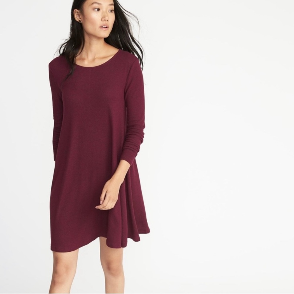 Old Navy Maroon Swing Dress